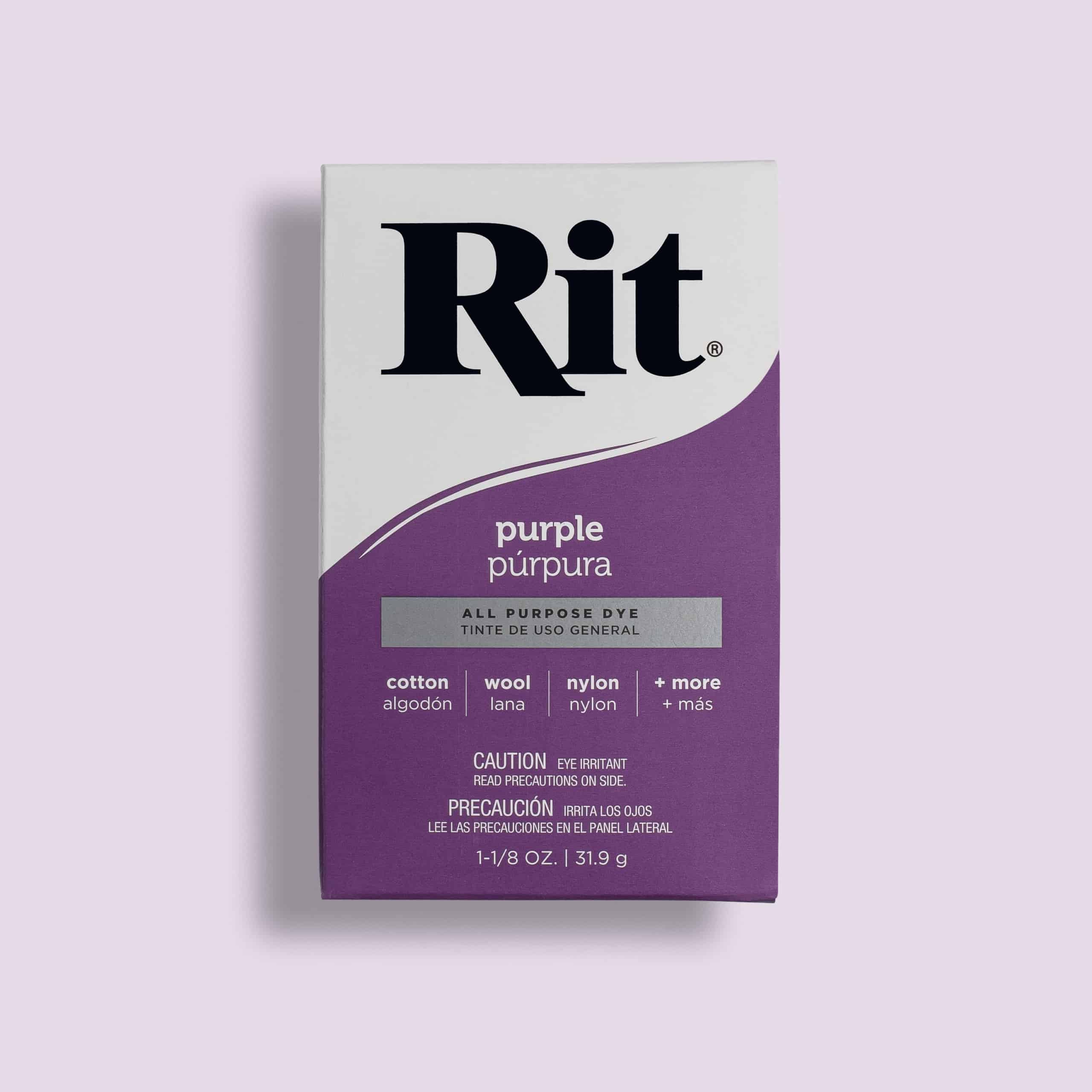 Rit All Purpose Purple Powder Dye 1-1/8 oz Fabrics Clothes Wood Paper, 6  Pack