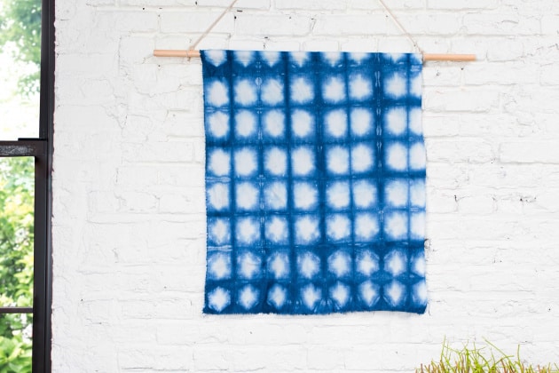 shibori wall hanging