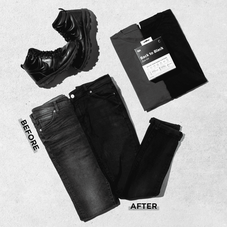 Revive your denim with a touch of black dye