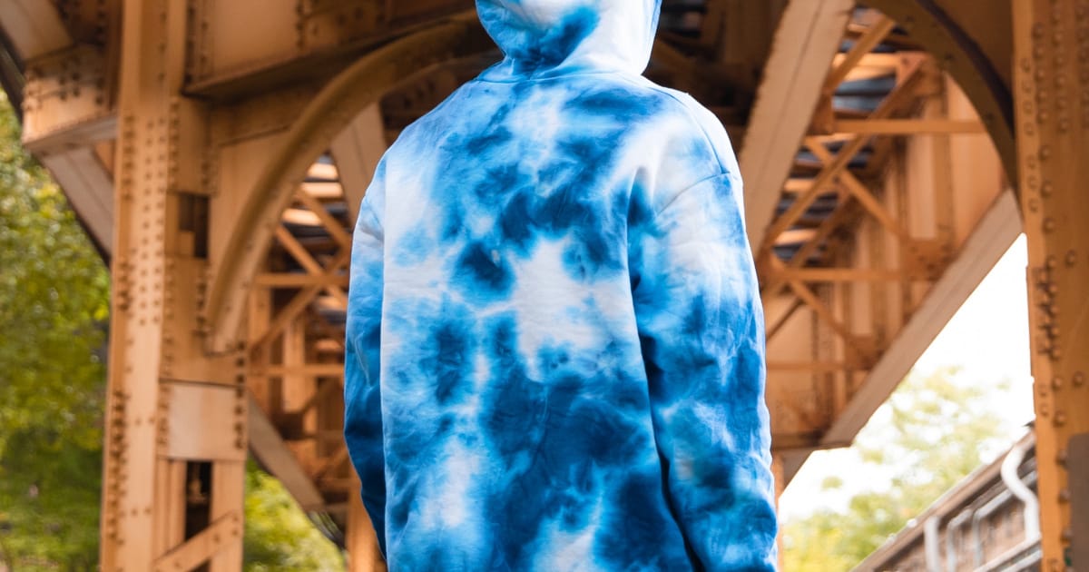 Non-Toxic Tie Dye using RIT DYE  DIY Blue Sweatsuit - Cloud Tie