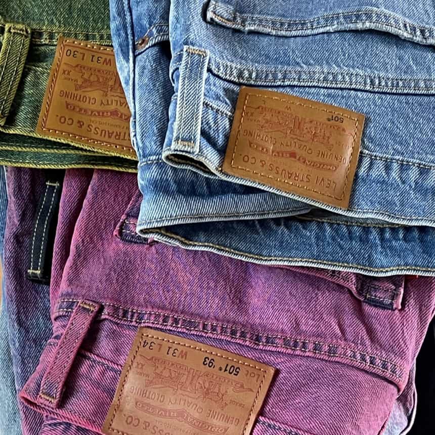 Purple Brand Full Zip Side Denim Jeans In Blue